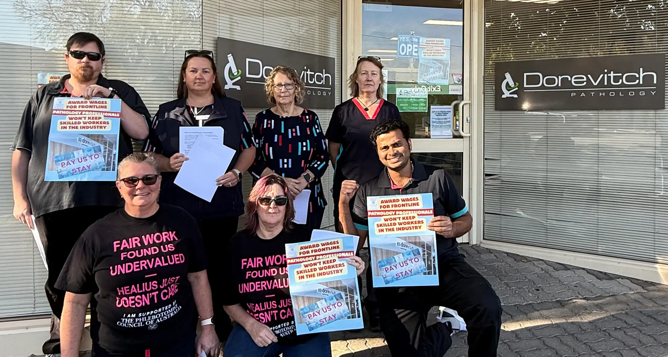 Dorevitch staff walked off the job