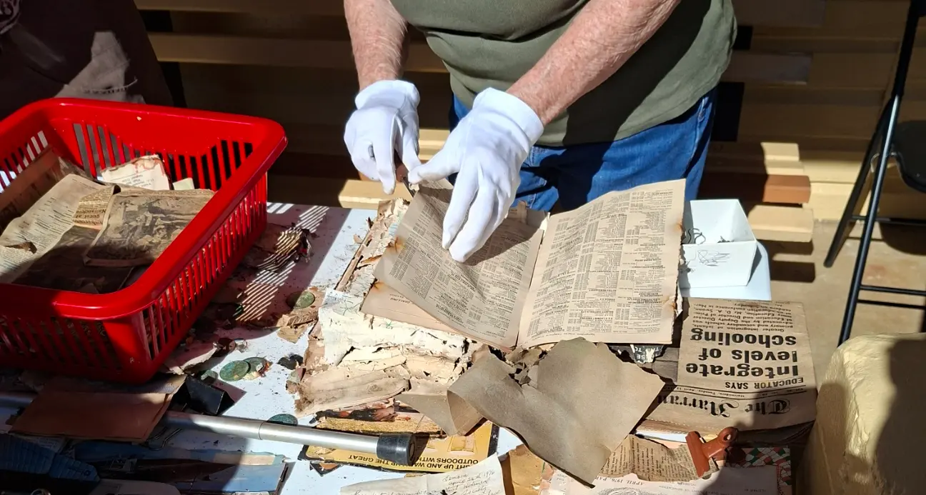 Corks weren't quite popping as time capsule unearthed