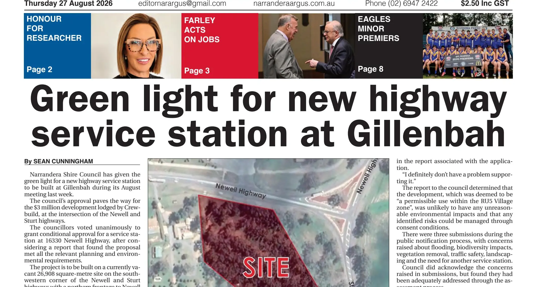 Narrandera Argus, Thursday, August 27, 2026