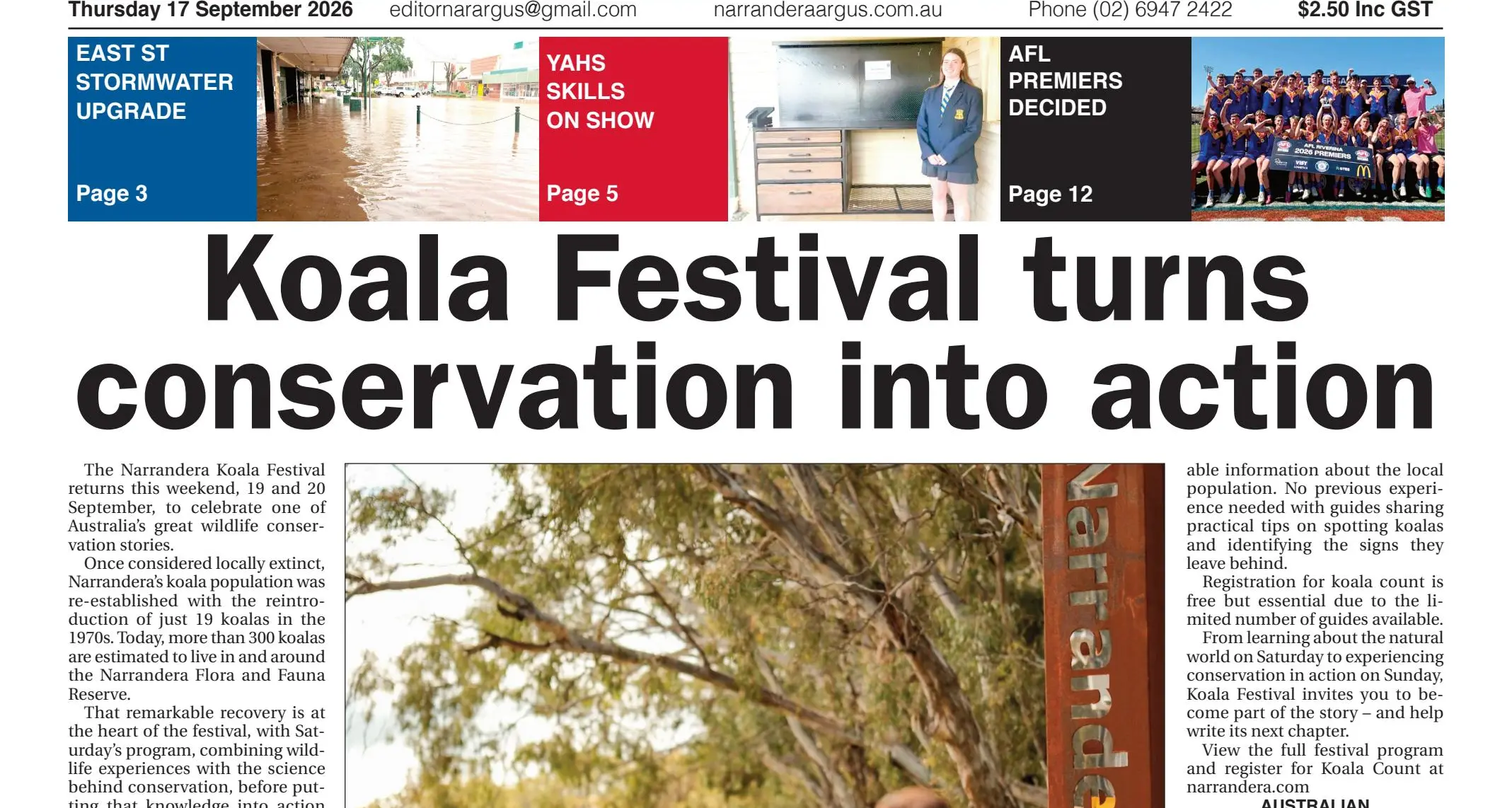 Narrandera Argus, Thursday, 17 September, 2026
