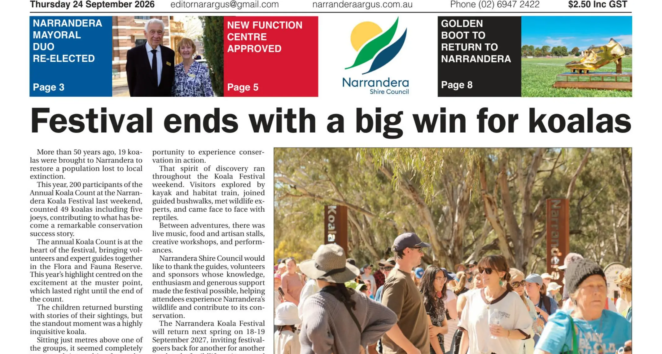 Narrandera Argus, Thursday, 24 September, 2026